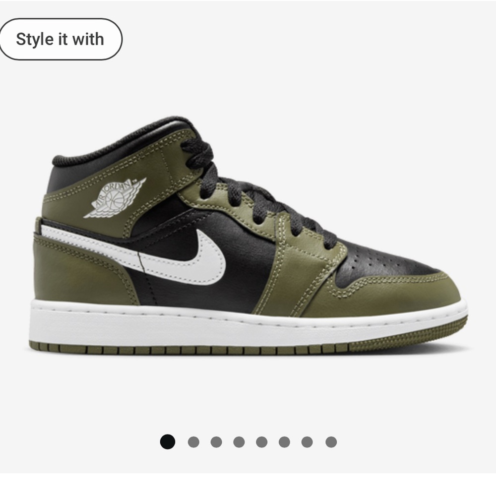 Nike Air Jordan Mid in Black and Olive Green